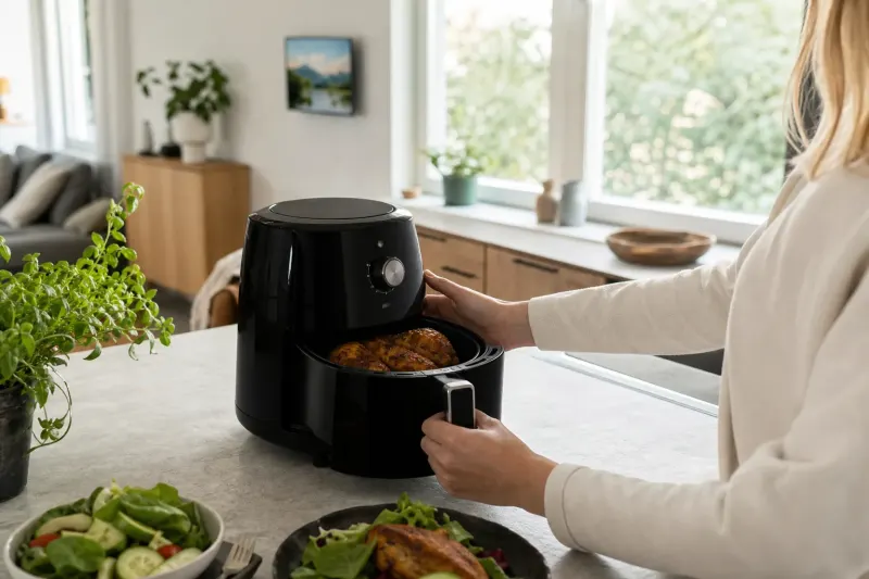 Airfryer i ett svenskt kök
